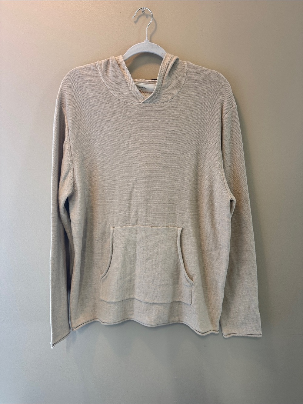 Weatherproof Men's Hooded Sweater in Cream